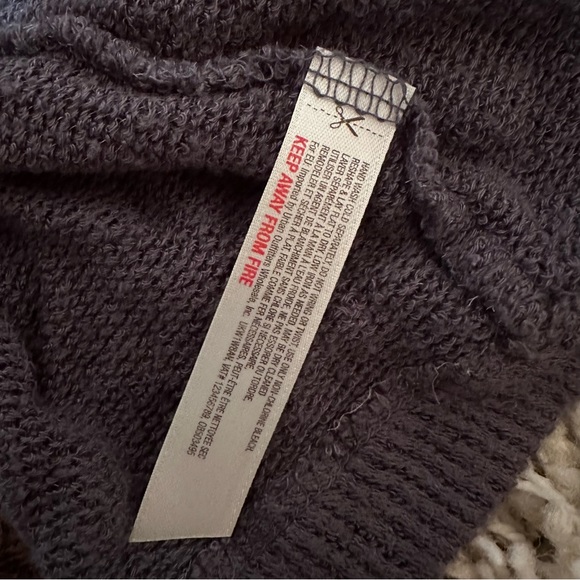 Free People FP Beach Long Ribbed Duster Cardigan Long Grey Large - Picture 4 of 12